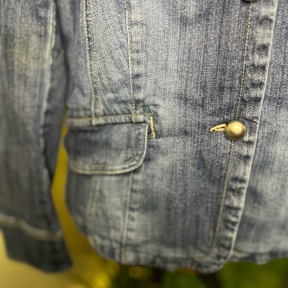SIGRID OLSEN Denim Jacket with Buttons Size 4 - Picture 3 of 7